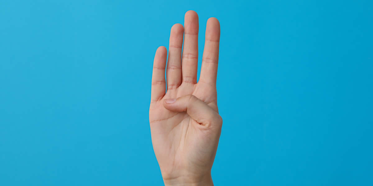 稲沢市議会議員選挙投票終了後4日めのご挨拶にむけたアイコンとなる4本指の画像