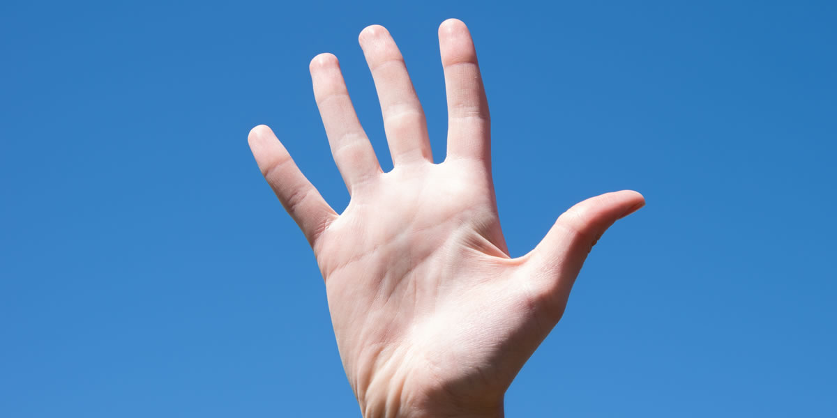 稲沢市議会議員選挙投票終了後5日めのご挨拶にむけたアイコンとなる5本指の画像